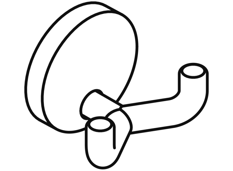 800.90.04091 двойной крючок HEWI System 111 | Polyamid  - Вид №15