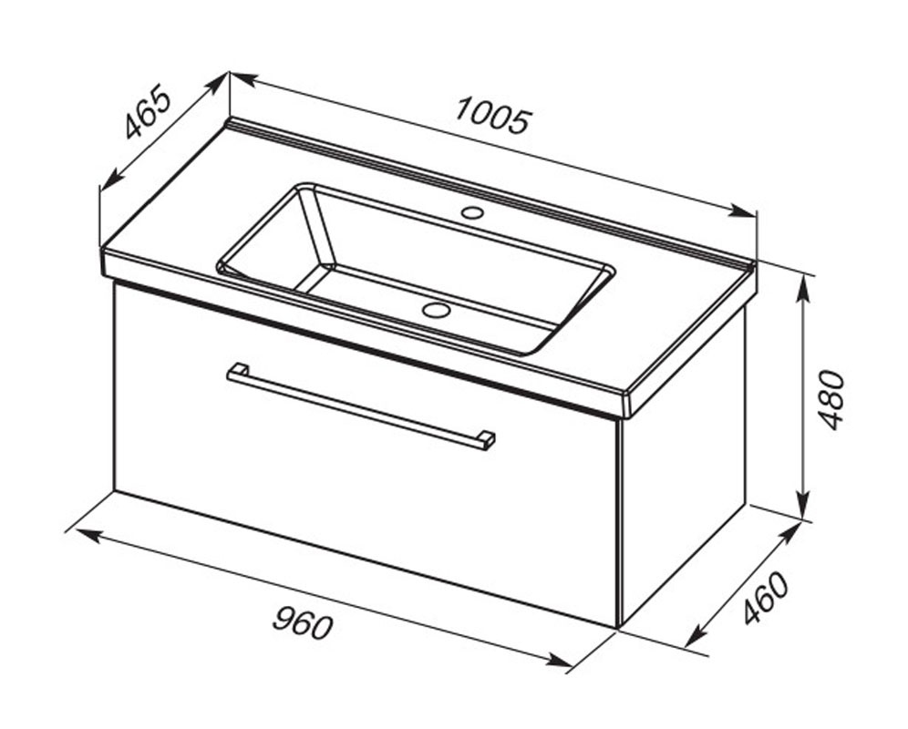 77.0205W Тумба под раковину Dreja Big Inn - Вид №1