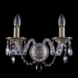 Бра Bohemia Ivele 1610/2/GW BOHEMIA IVELE СВЕЧА 077393 Золото;прозрачный