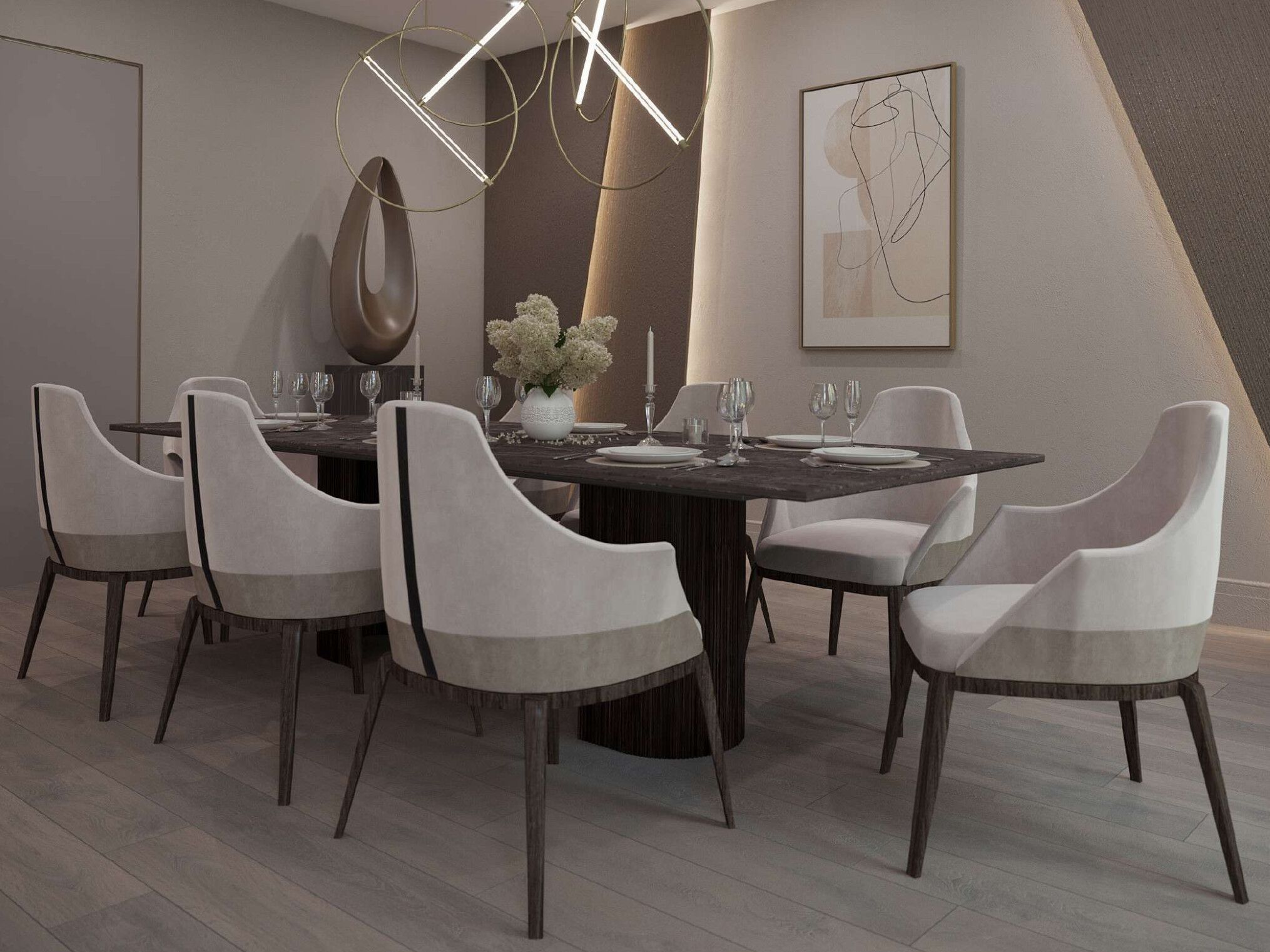 Мраморный прямоугольный обеденный стол EUPHORIA LUX ARCH-00096516 - Вид №1