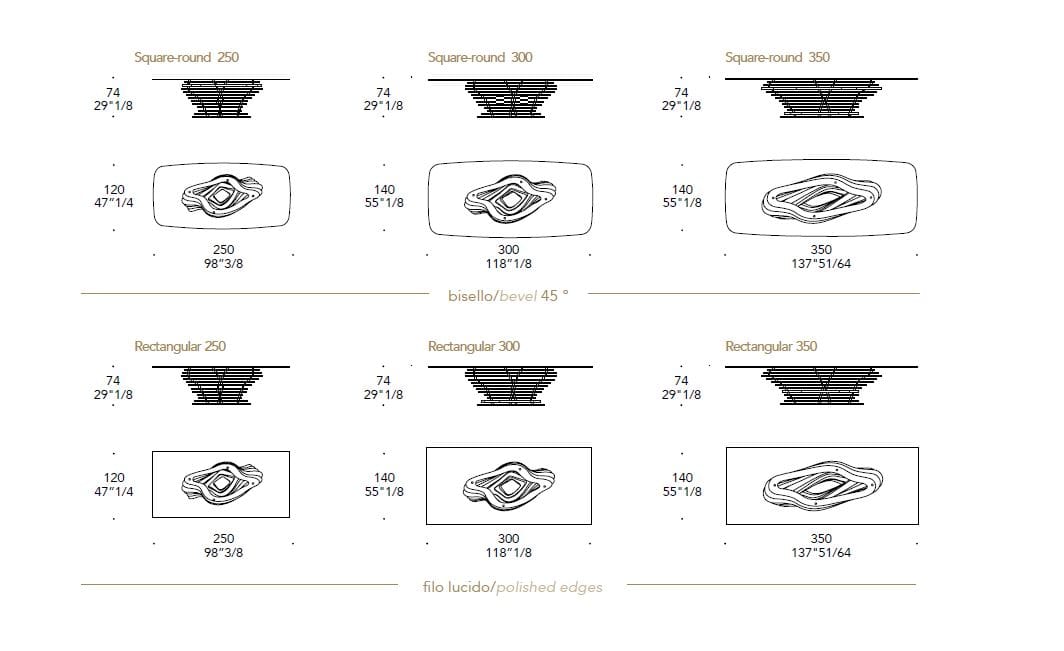 Прямоугольный стеклянный стол REFLEX ARCH-00000198 - Вид №1