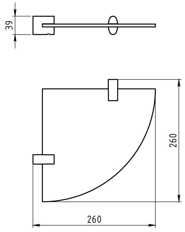 Угловая полка Novaservis Metalia 10 0035.0 хром 00350 - Вид №1
