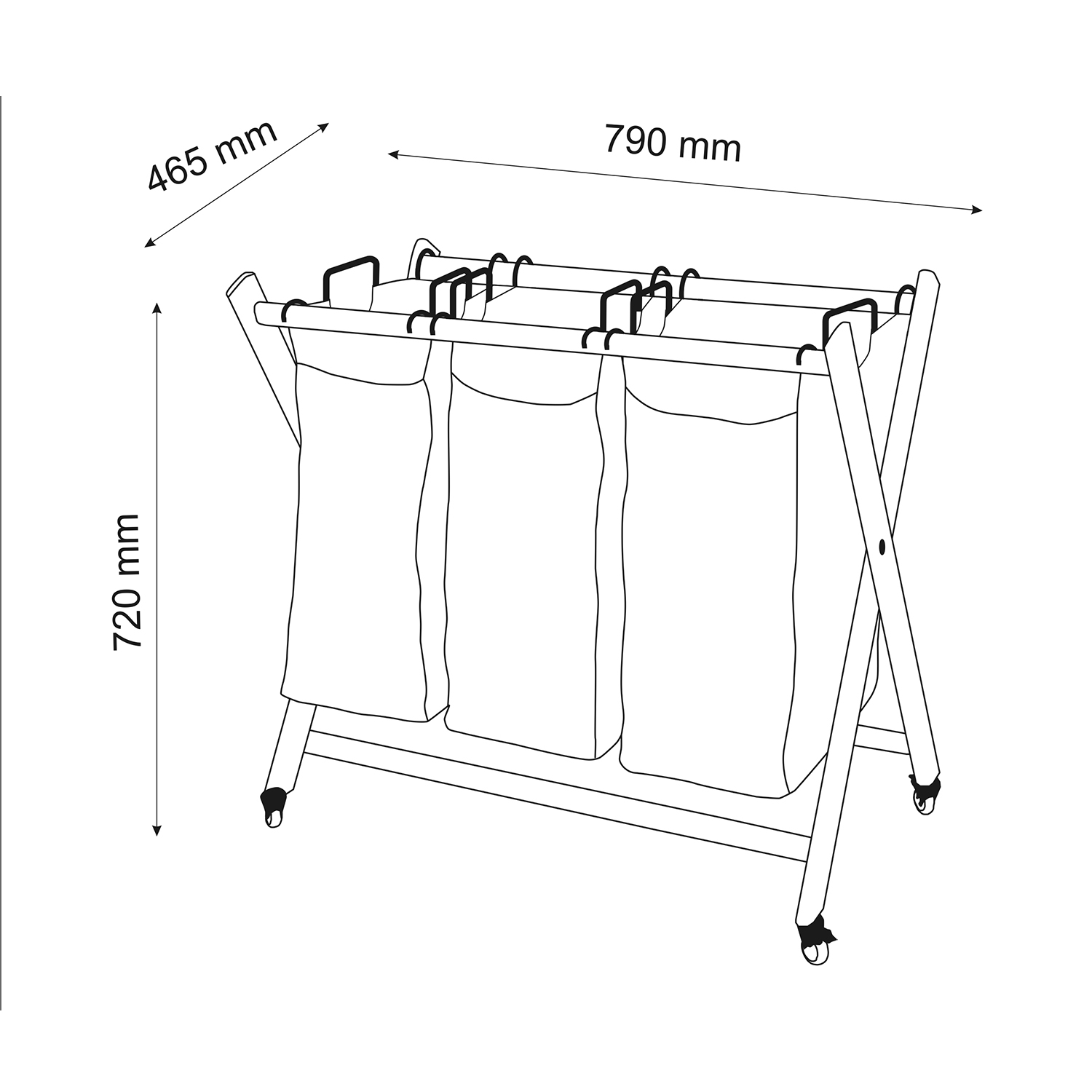 WB-860-L Naab Корзина для белья WasserKRAFT  - Вид №1