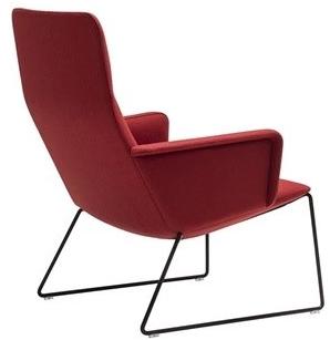 Andreu World Кресло салазки с высокой спинкой Capri lounge Bu1696 - Вид №1