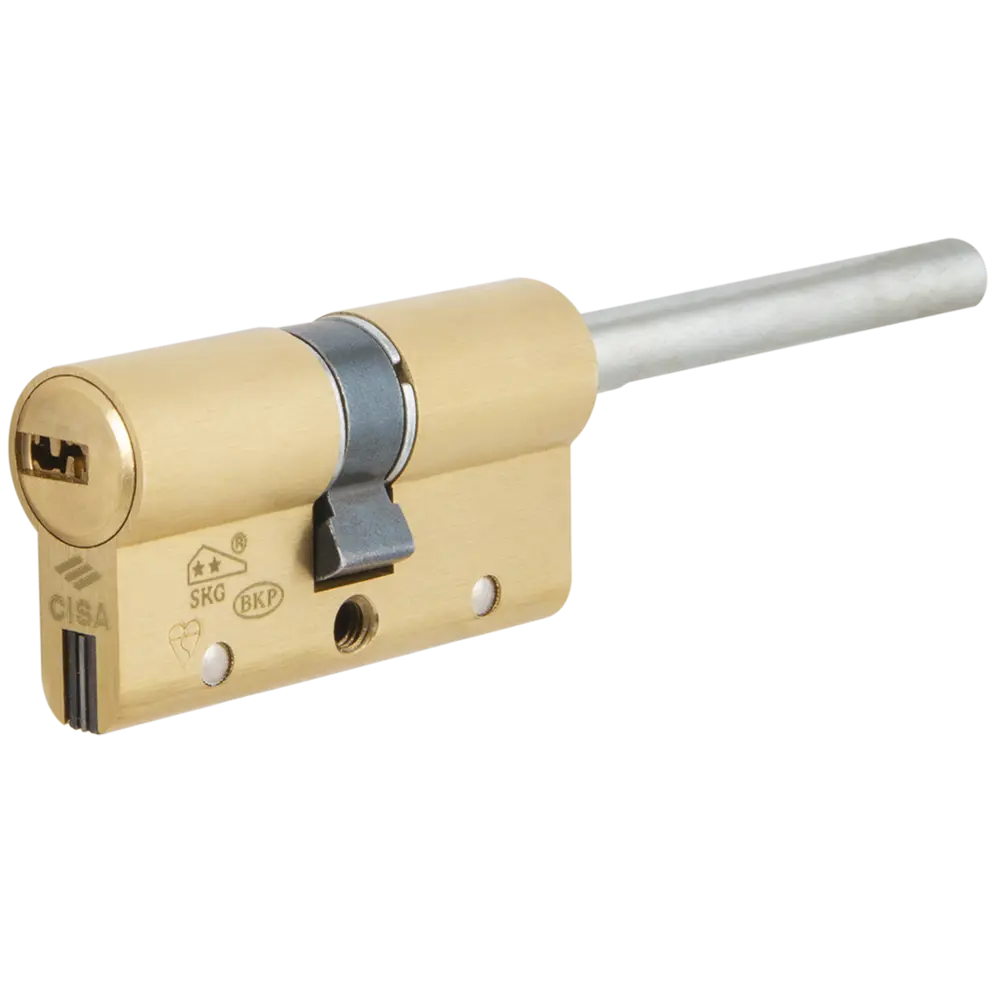 Цилиндр Cisa Astral S ОА3S7-12.00, 35x10x25 мм, ключ/шток, цвет латунь, без вертушки STLM-2175596