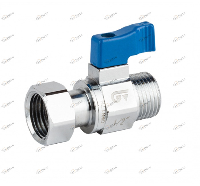 GENEBRE 3451 04 05 Мини шаровой кран со свободной гайкой 