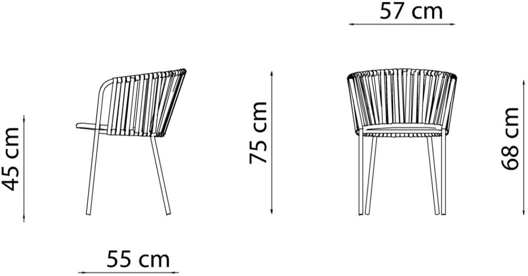 Vermobil Садовое кресло из веревки с подлокотниками Desiree rope De304 - de305 - Вид №17