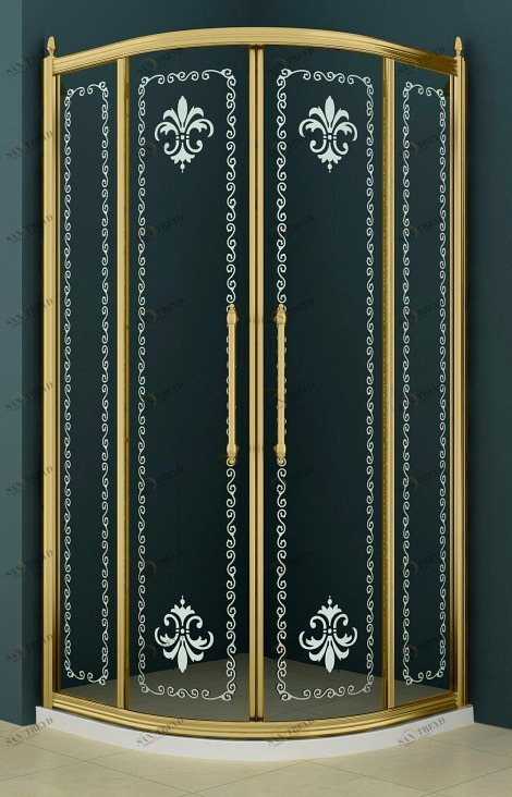 Душевой уголок CEZARES RETRO-A-R-2-100-SCORREVOLE-CP-G