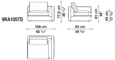 B&B Italia Модульный угловой диван из ткани Richard sun-id-1472345 - Вид №10