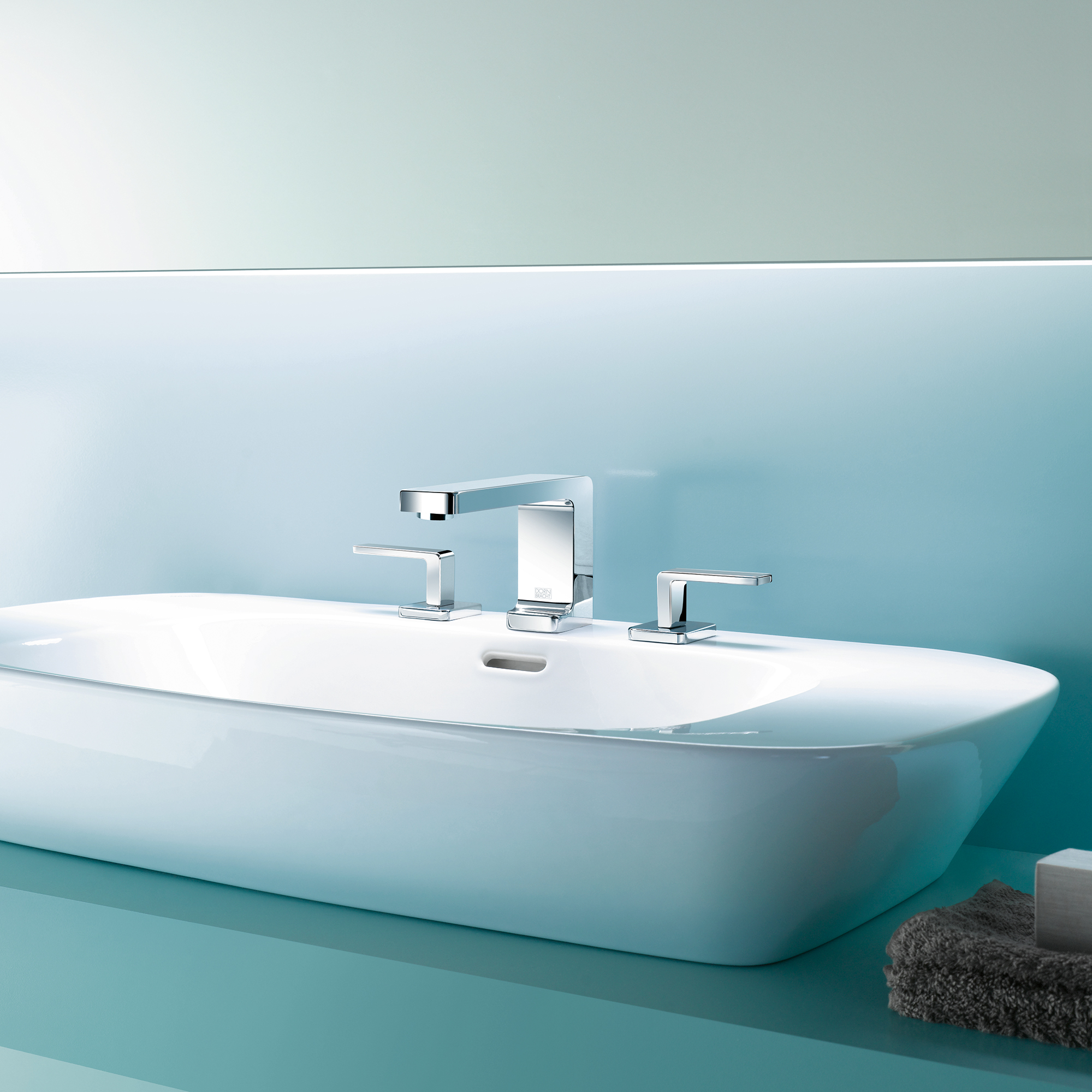 LULU Смеситель для раковины на три отверстия со сливным клапаном - Хром DornBracht 20713710-00 - Вид №1