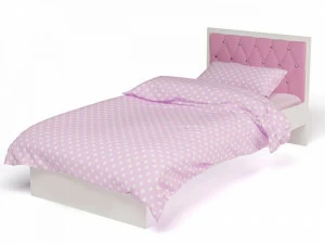 Кровать классика ABC-KING Фея с роз кожей и стразами Сваровски (190*90) без ящика