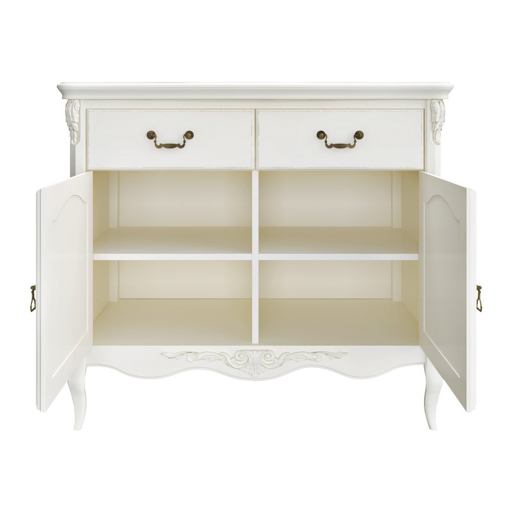 Комод с ножками и 2 ящиками 110х94 см слоновая кость состаренный декапе Romantic KREIND ROMANTIC 00-3879912 Разноцветный;бежевый Santreyd - Вид №2