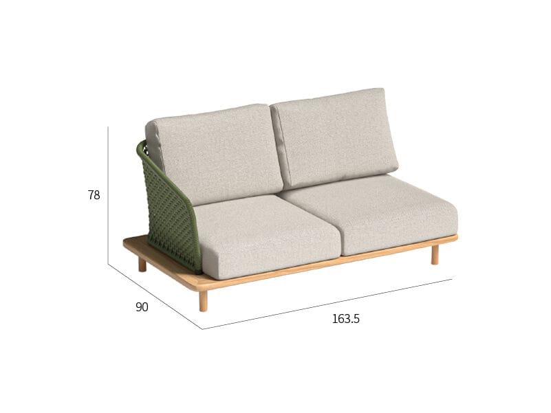 Садовый диван из тикового дерева VINEKO Abrazo ARCH-00153299 - Вид №6