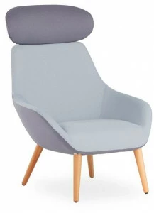B&T Design Кресло из ткани с подголовником Lamy