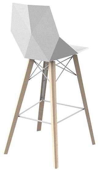 VONDOM Барный стул из полипропилена с подставкой для ног Faz wood 54301, 54301f - Вид №1