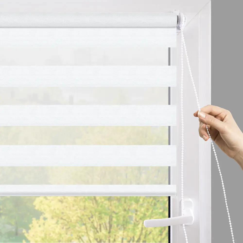 Рулонная штора день-ночь MIAMOZA Москва 70×160 см белая 89411429 STLM-1562917 - Вид №5