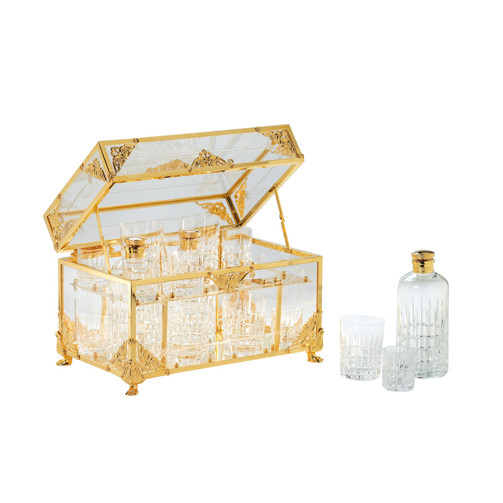 FS12-6163 FS12-6163 Большой ящик для спиртных напитков ПАРФЮМЕРНЫЕ ЯЩИКИ Cristal & Bronze PERFUME BOXES  - Вид №1