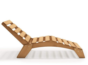 Садовая кровать с откидной спинкой из многослойного материала