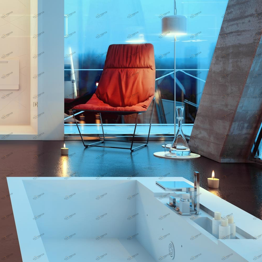 Design Ванна встраиваемая из Corian 2000x1000x500 Floor Swim Tub 1 белая MOMA Design BOX TUB FLOORSWIMTUB1