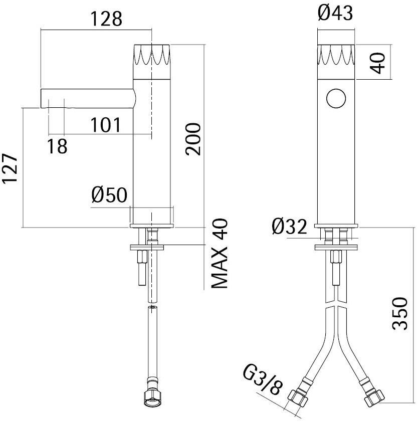 Quadrodesign Смеситель для раковины на столешницу, одно отверстие Hb sun-id-1415243 - Вид №1