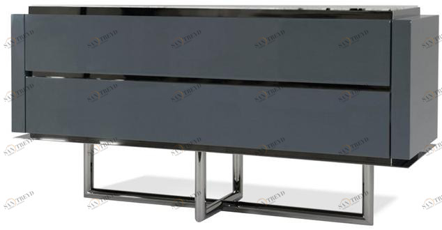 HESSENTIA | Cornelio Cappellini Лакированный буфет с ящиками и мраморной столешницей Grant Santreyd sun-id-1502493