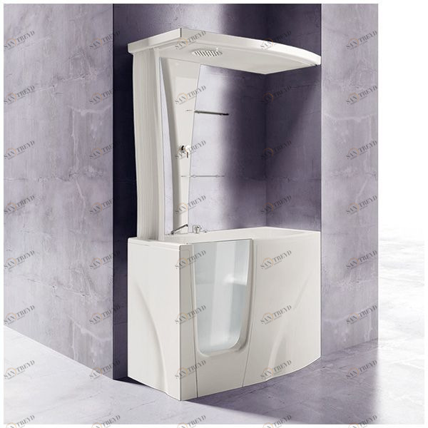 Ванна с кабиной GRUPPO TREESSE GEN-Y TOP STD-V3417|B3411-DX белая угловая сидячая с дверью правосторонняя STDV3417B3411DX