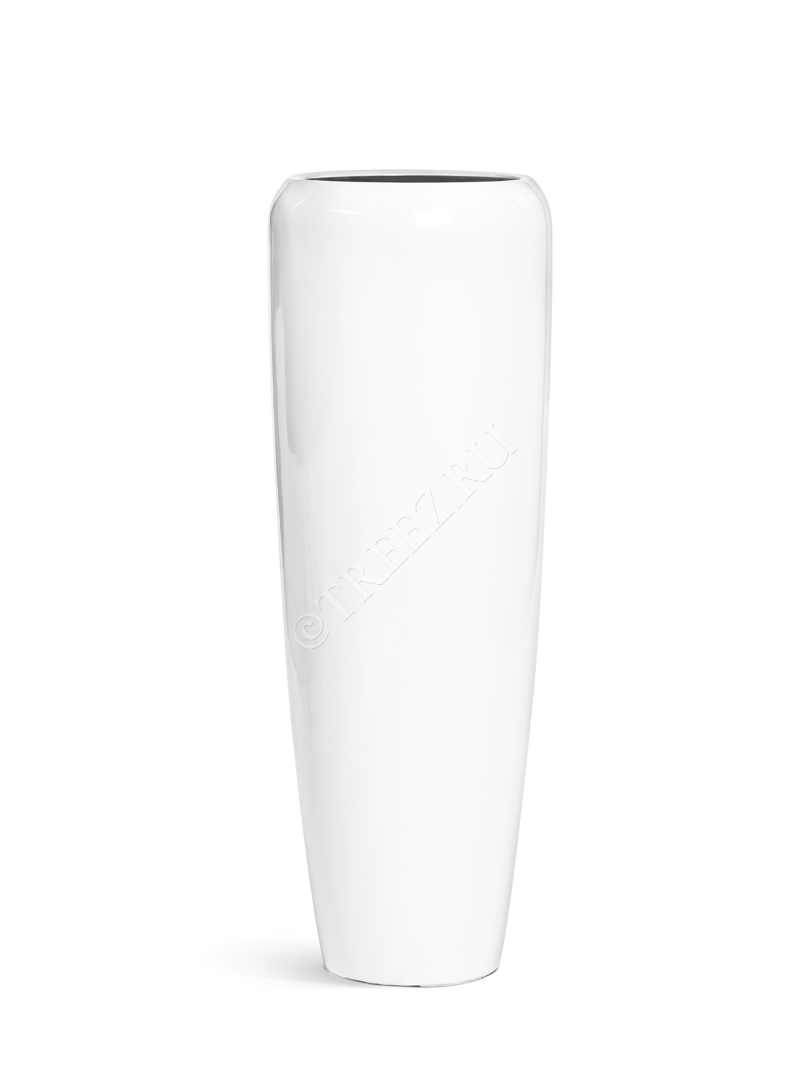 41.3320-05-036-WH-117 Кашпо  Effectory - серия Gloss - Высокий конус Design - Белый глянцевый лак Цветочная коллекция  - Вид №1