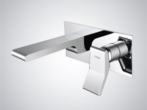 Однорычажный настенный смеситель для раковины с 2 отверстиями