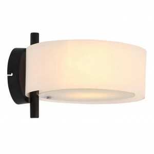 Бра с белым стеклянным плафоном черное Foresta SL483.401.01 ST LUCE FORESTA 00-3929201 Белый;черный