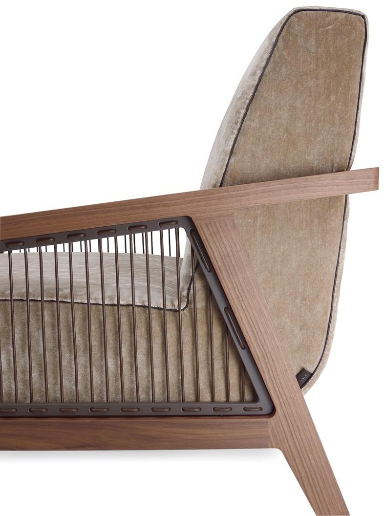 i 4 Mariani Кресло с обивкой из ткани с подлокотниками Woody sun-id-1365590 - Вид №1