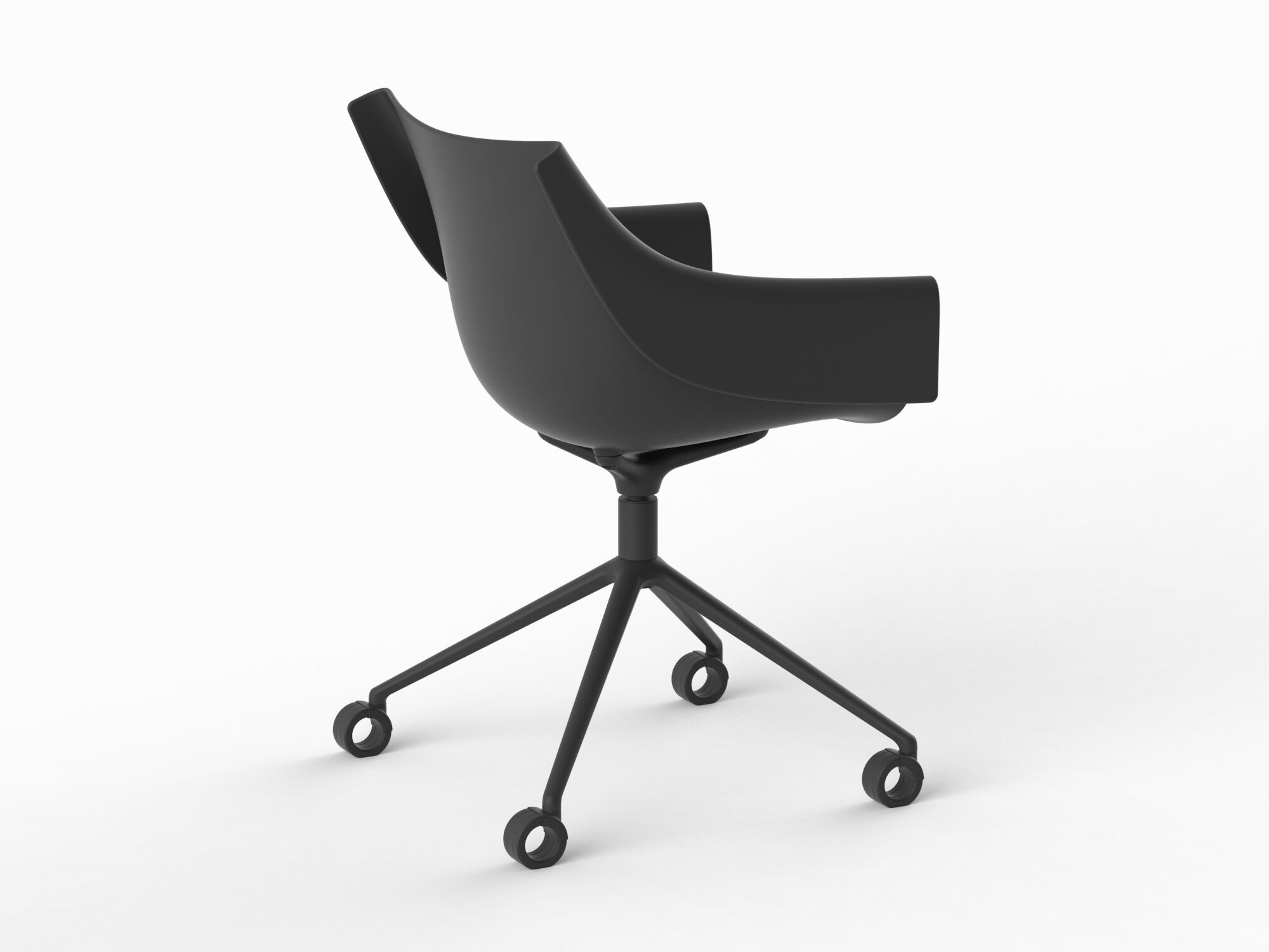 Вращающееся кресло на колесиках с подлокотниками Vondom Manta ARCH-00015160 - Вид №1