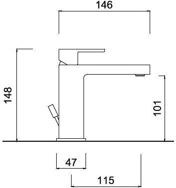 Rubinetteria Giulini Смеситель для умывальника, однорычажный Pablolux F9833a - Вид №1