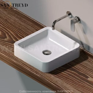 NL40A9016 Накладная раковина под столешницу  квадратная Ceramica Flaminia Nile