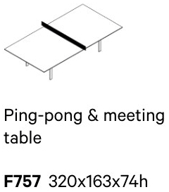 Manerba Прямоугольный стол для пинг-понга You-eco F757 - Вид №1