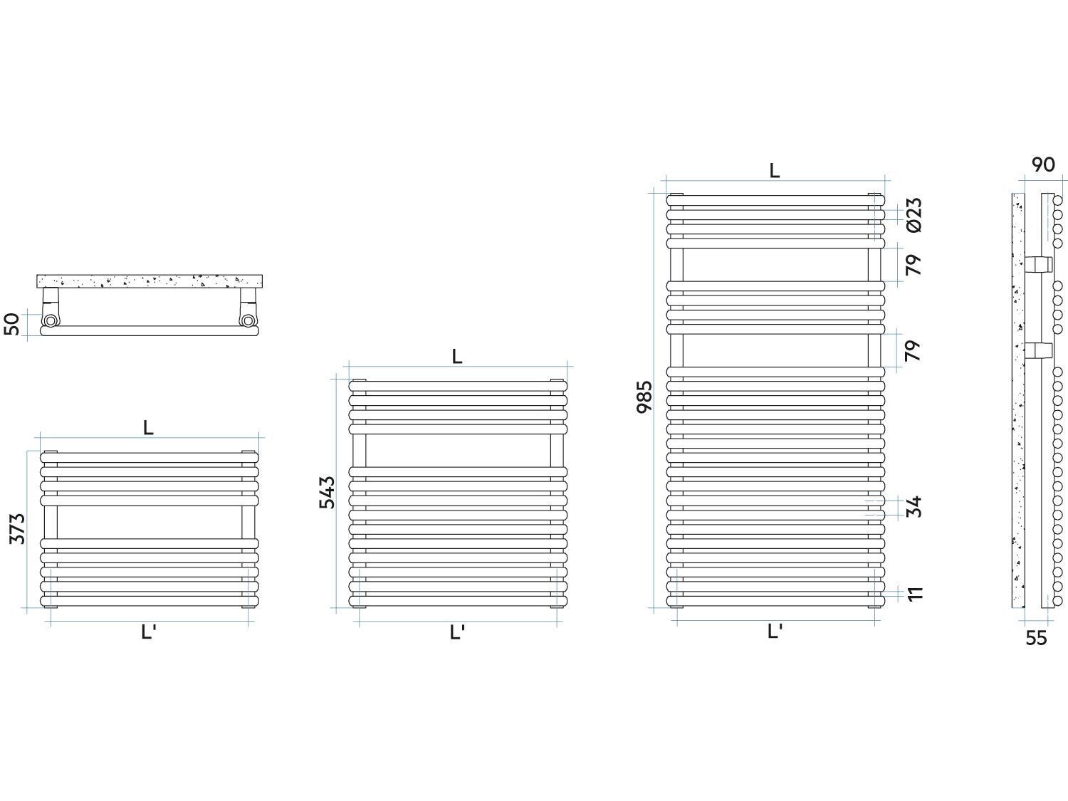 Горизонтальный стальной радиатор Irsap RIGO ARCH-00034275 - Вид №3