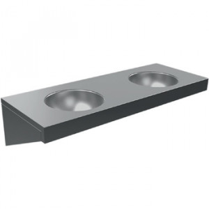 Edone Подвесной умывальник с двойной круглой чашей, отформованной внутри и снаружи