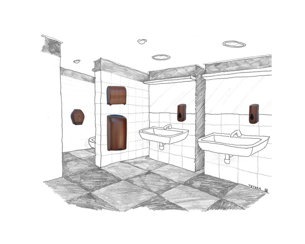 BUH427 Контейнер для туалетной бумаги UNIQUE ECO LINE Merida  - Вид №1