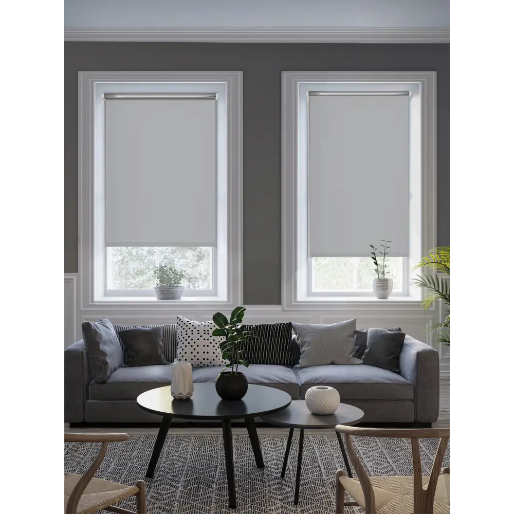 Штора рулонная блэкаут Silver 55x175 см серая 86305140 STLM-2133462 GARDEN BLACKOUT Silver - Вид №4