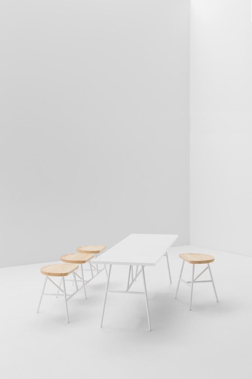 Billiani Стол из ясеня на металлической основе Puccio 721 - Вид №2