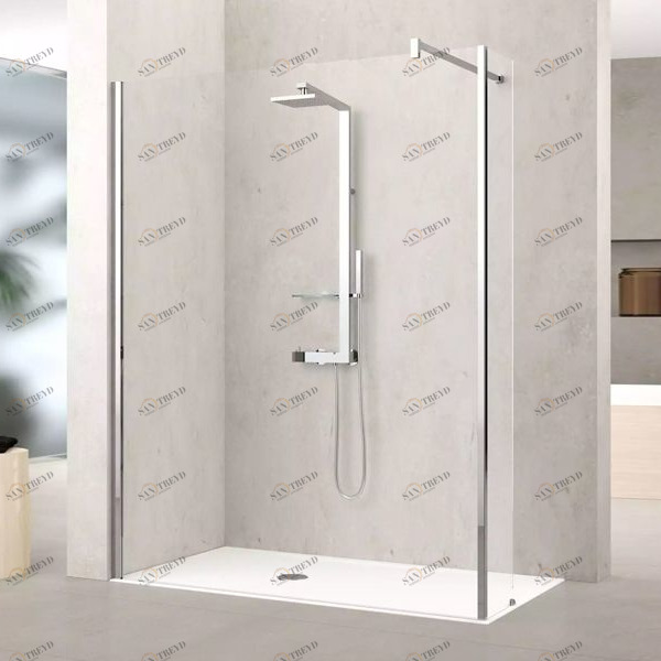 Novellini. Душевой уголок 115x90 см H6 с хромированным профилем KUADRA KUADFC1161KKUADHL301K