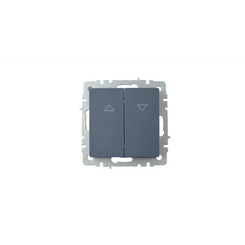 Выключатель жалюзи встраиваемый IEK Brite цвет маренго STLM-2092559 - Вид №1