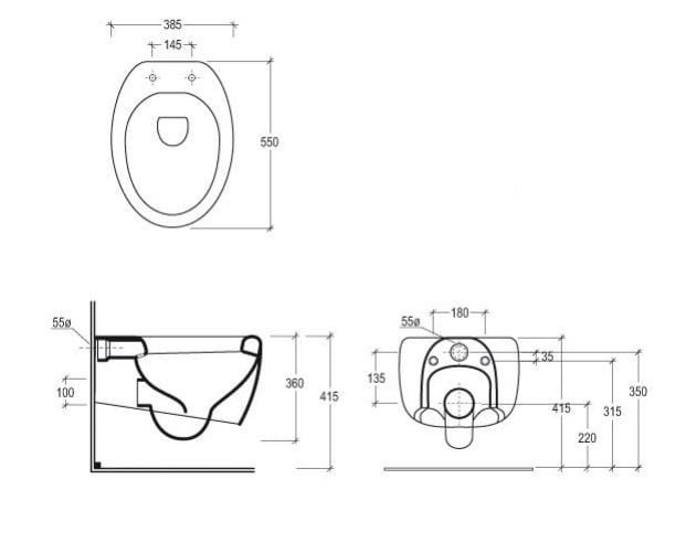 Керамический подвесной туалет GSG Ceramic Design ARCH-00046197 - Вид №5