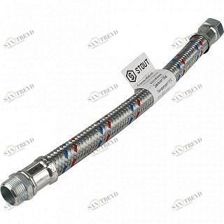 Гибкая подводка для воды НР 3/4 х ВР 3/4 STOUT - 400 мм SHF0204182020