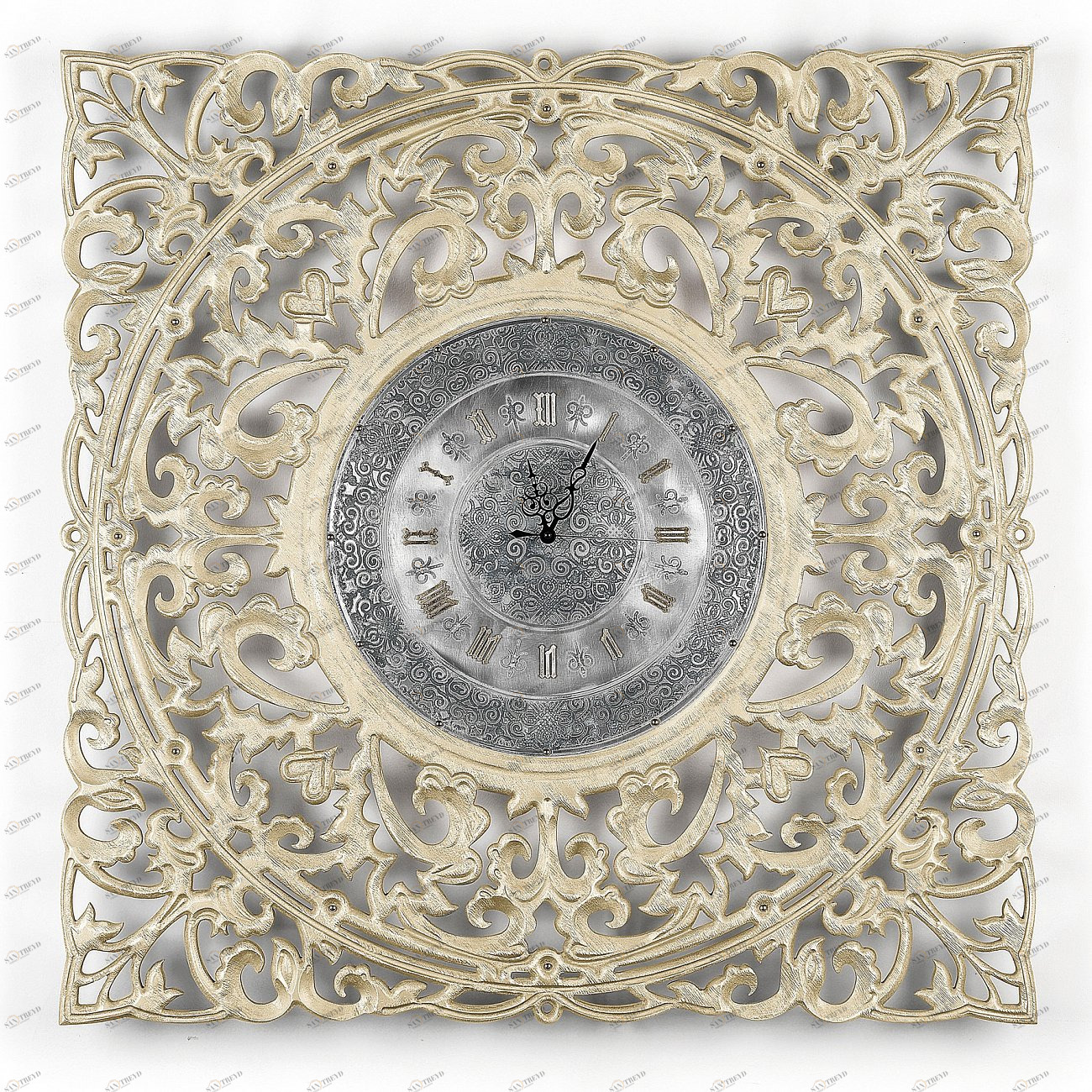 Часы настенные квадратные золото Vintage IN SHAPE VINTAGE 00-3860072 Золото