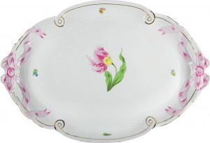 70001 Herend Блюдо овальное с бантами 40см "Китти" Фарфор