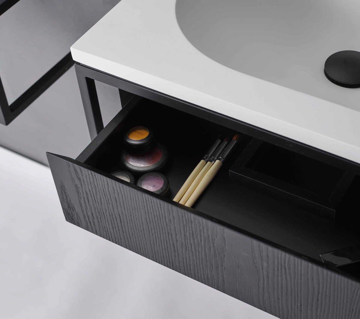 Ex.T Frame Умывальник с решеткой, ящиком, подносом и мраморной тарелкой comp-comp-gl2c - Вид №8