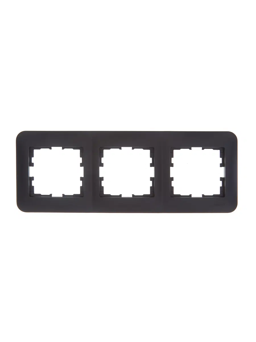 ASTI Рамка 3-ая горизонтальная б/вст чёрный бархат LEZARD 7081-4200-148
