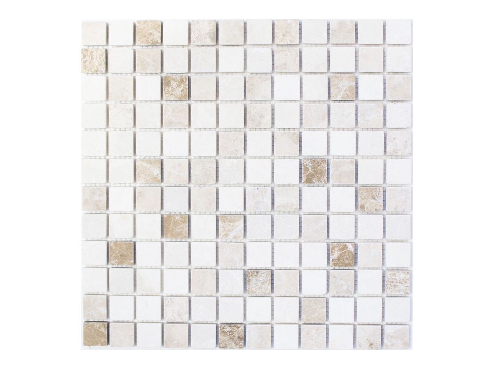 Мраморная мозаика Botticino и Emperador Mosaix ARCH-00032518 - Вид №1