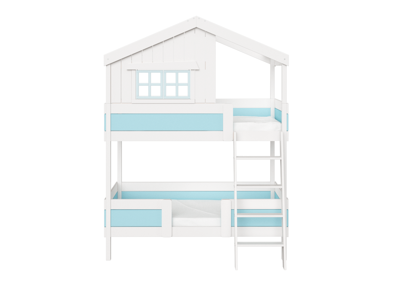 Кровать двухъярусная белая с голубым "Шале M" ELLIPSE ELLIPSE HOME 00-3951305 Белый;голубой Santreyd  - Вид №1