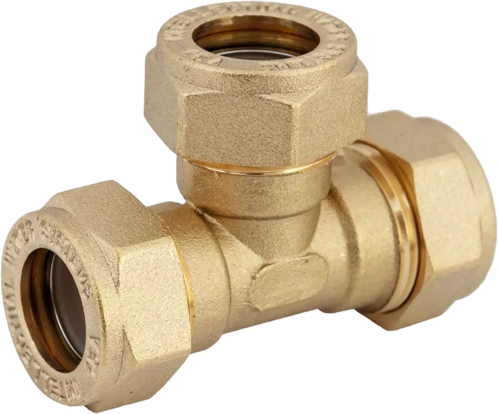 Тройник обжимной Stahlmann 15×15×15 мм для систем водоснабжения 82650031